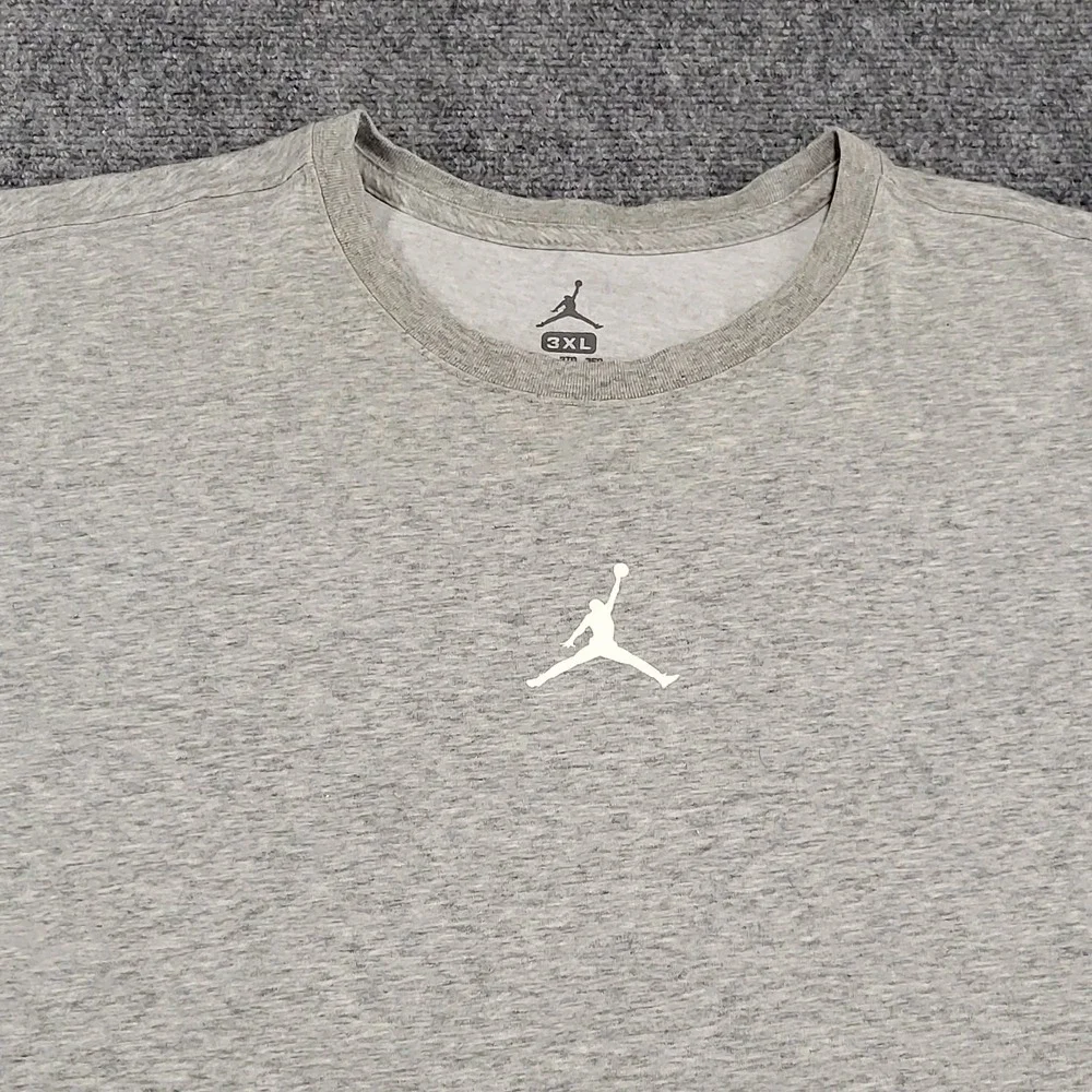 Nike Jordan Jumpman Men's Dri-Fit Gray Graphic Short-Sleeve T-Shirt Size XXXL